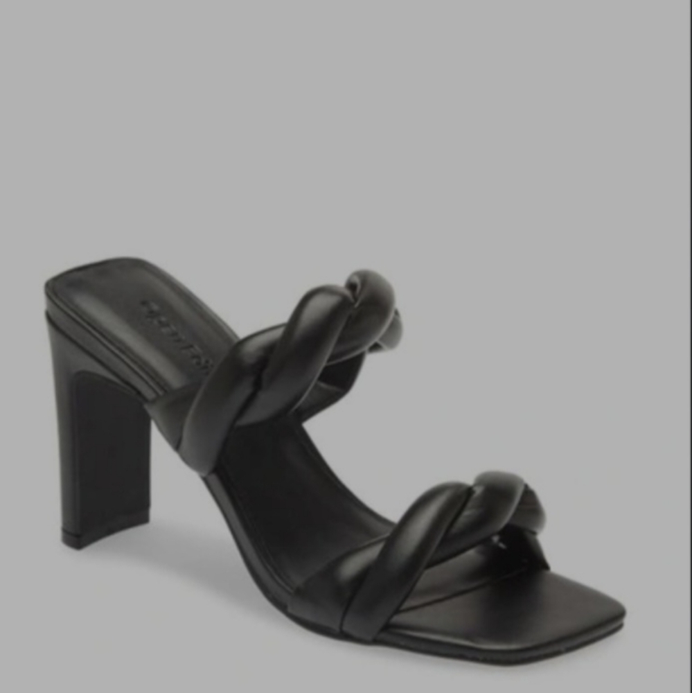 Stylish Black Heeled Sandals OPEN EDIT FROM NORSTROM
